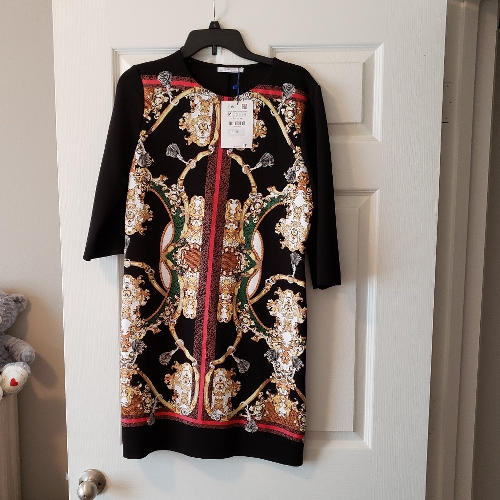 Zara Printed Stretch Dress 💥BRAND NEW💥